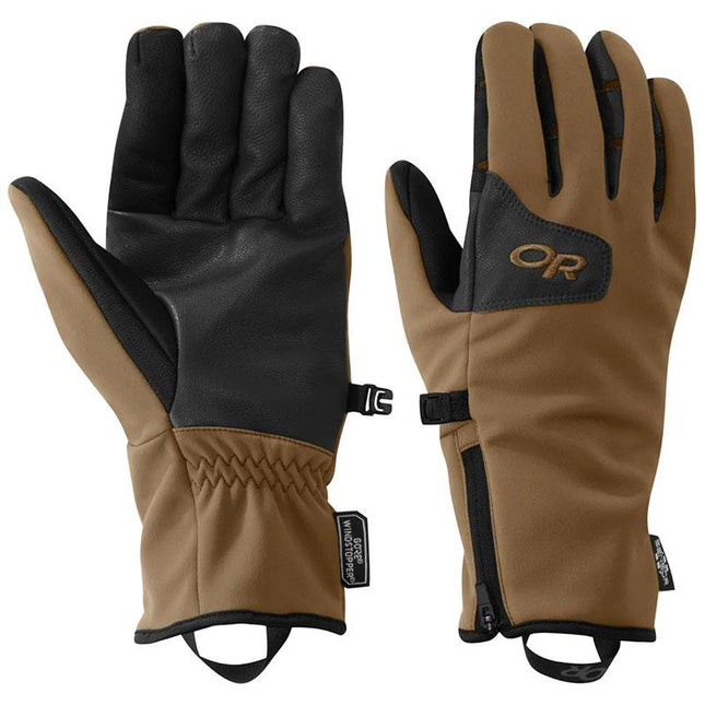 OUTDOOR RESEARCH MEN’S STORMTRACKER GORE‑TEX® INFINIUM™ SENSOR GLOVES – COYOTE